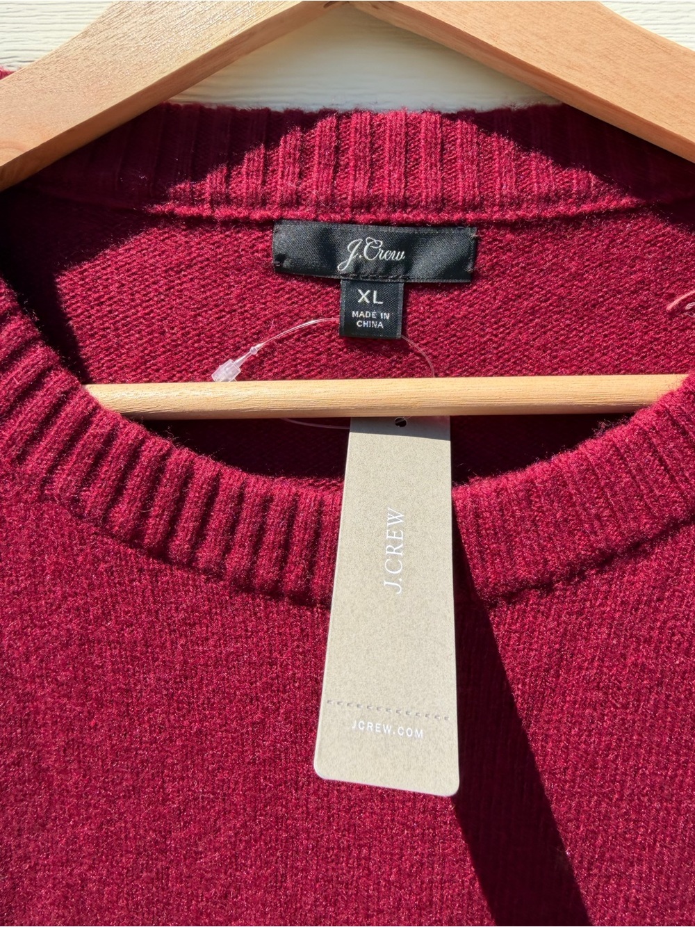 J. Crew Women’s Crewneck Sweater in Deep Burgundy